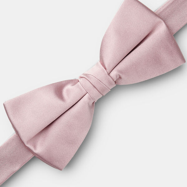Gent Silk Satin Bow Tie, Dusty Pink, hi-res
